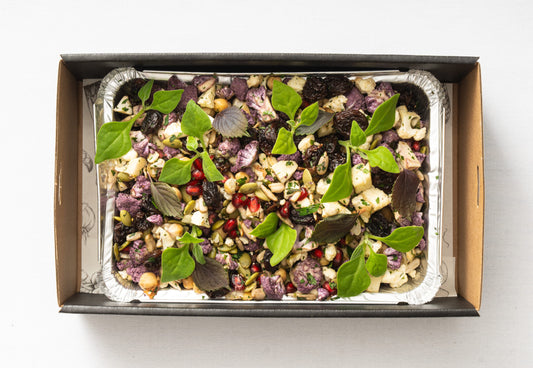 Cauliflower, pomegranate, raisin & cumin