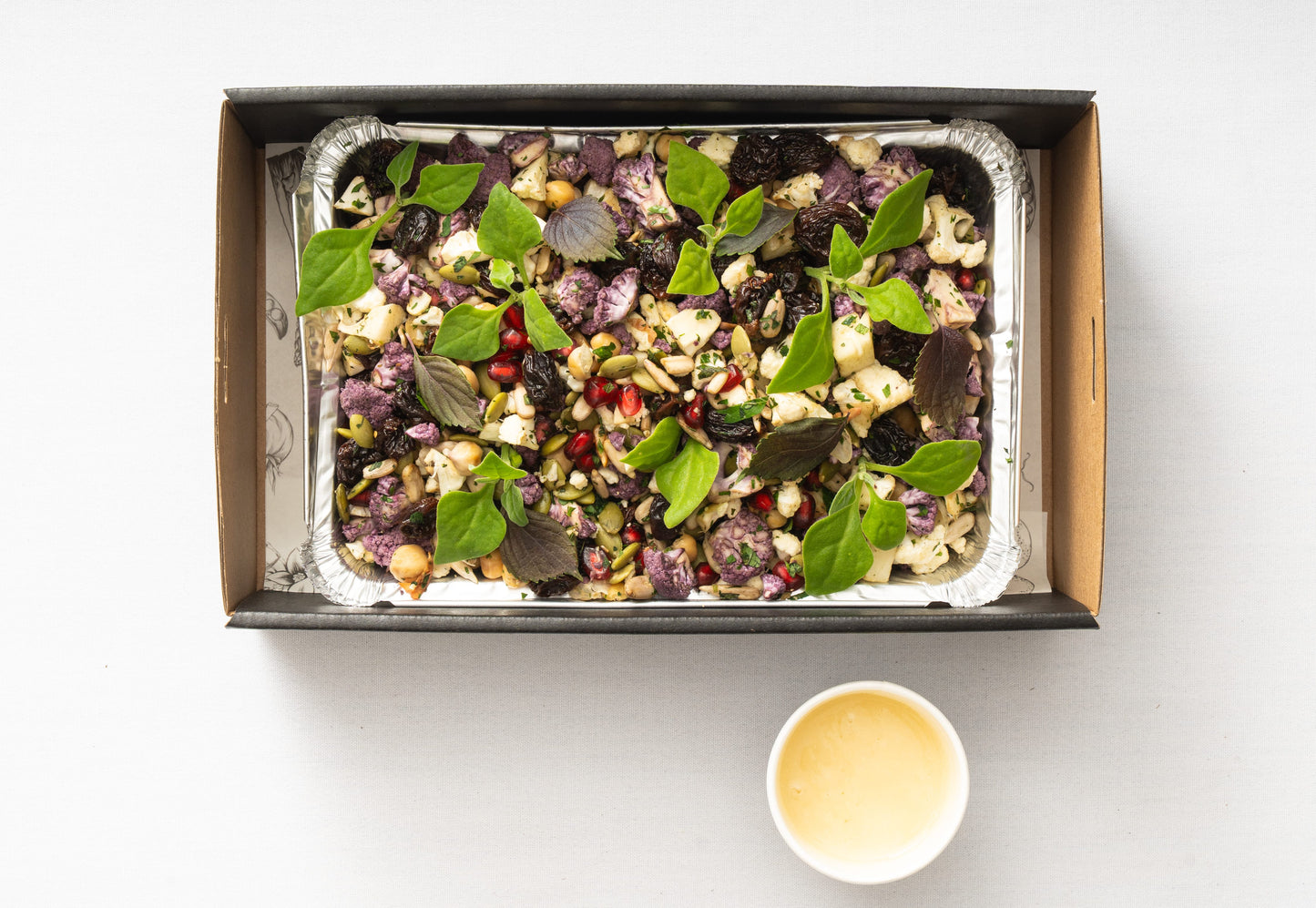 Cauliflower, pomegranate, raisin & cumin