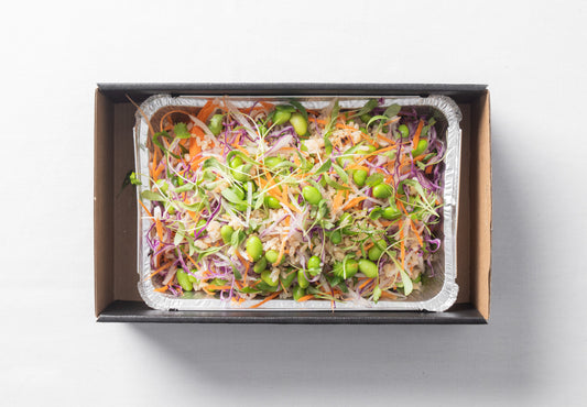 Poke - brown rice, edamame, carrot, pickled cucumber & daikon