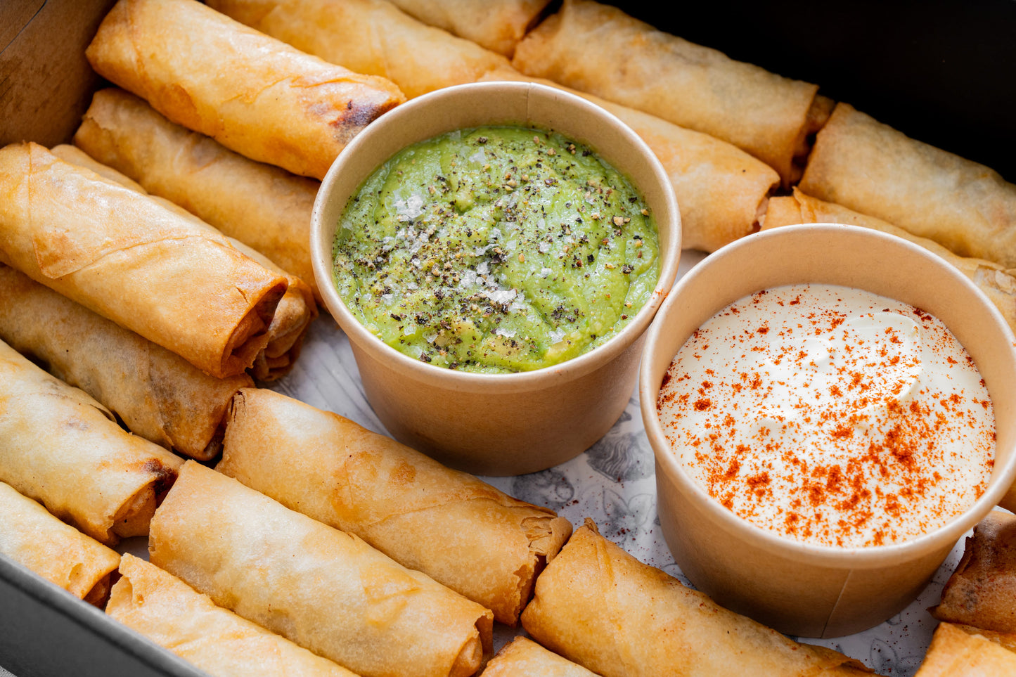 Beef nacho spring roll