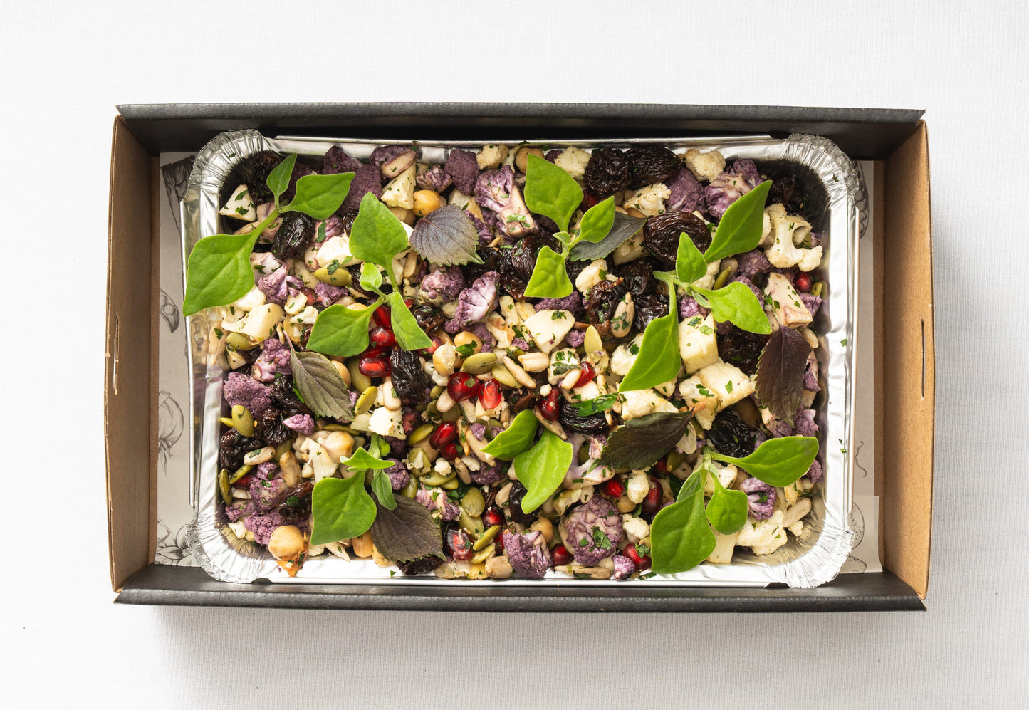 Cauliflower, pomegranate, raisin & cumin