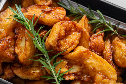 Crisp duck fat potatoes