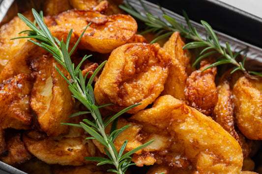 Crisp duck fat potatoes