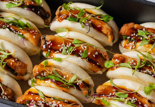 Crispy miso eggplant & nori bao