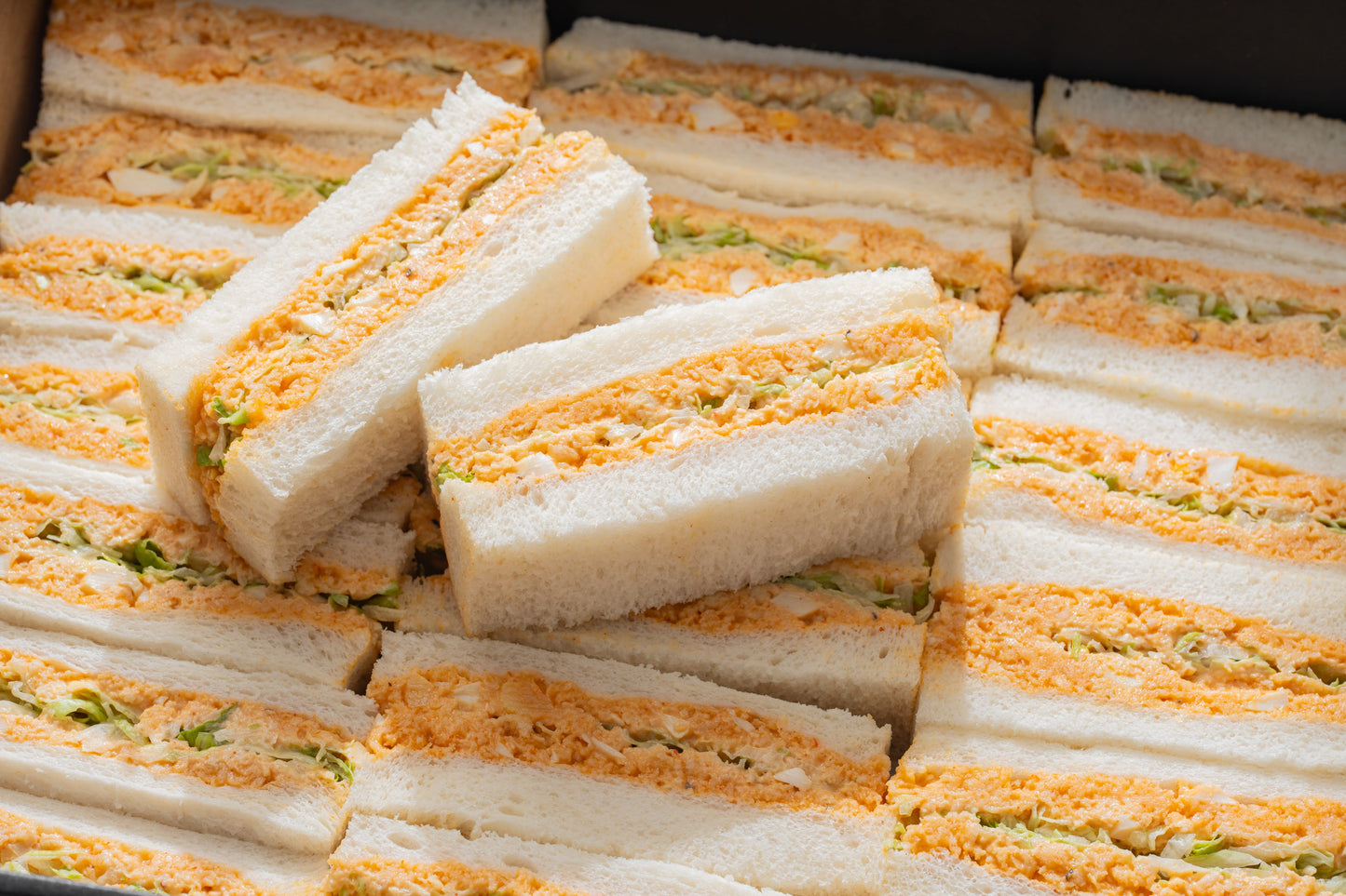 Devilled egg cocktail sandwich