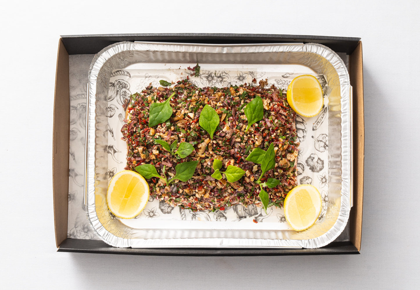 BK Salmon (cold-smoked), walnut tarator & yogurt tahini