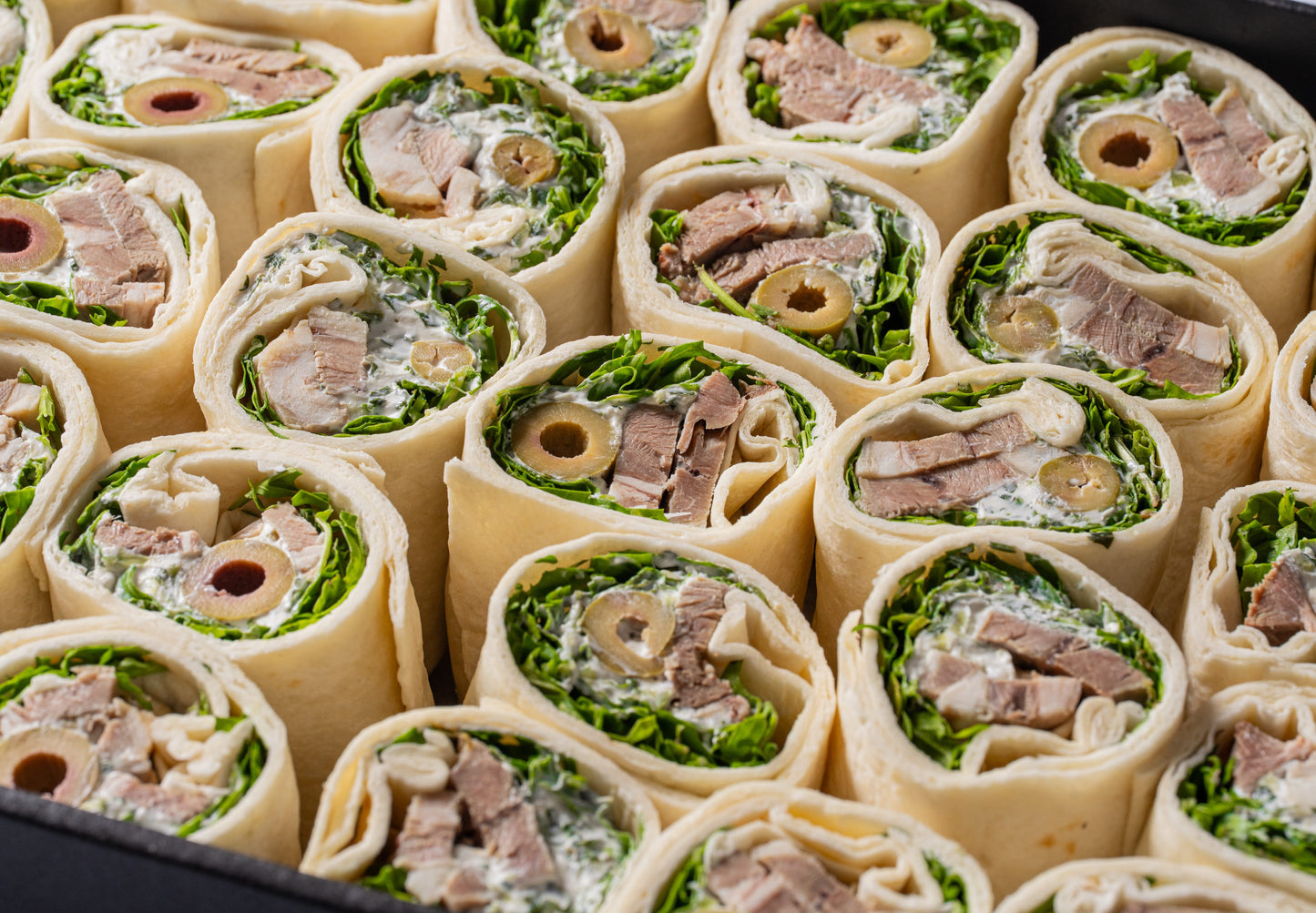 Lamb, tzatziki & olive wrap