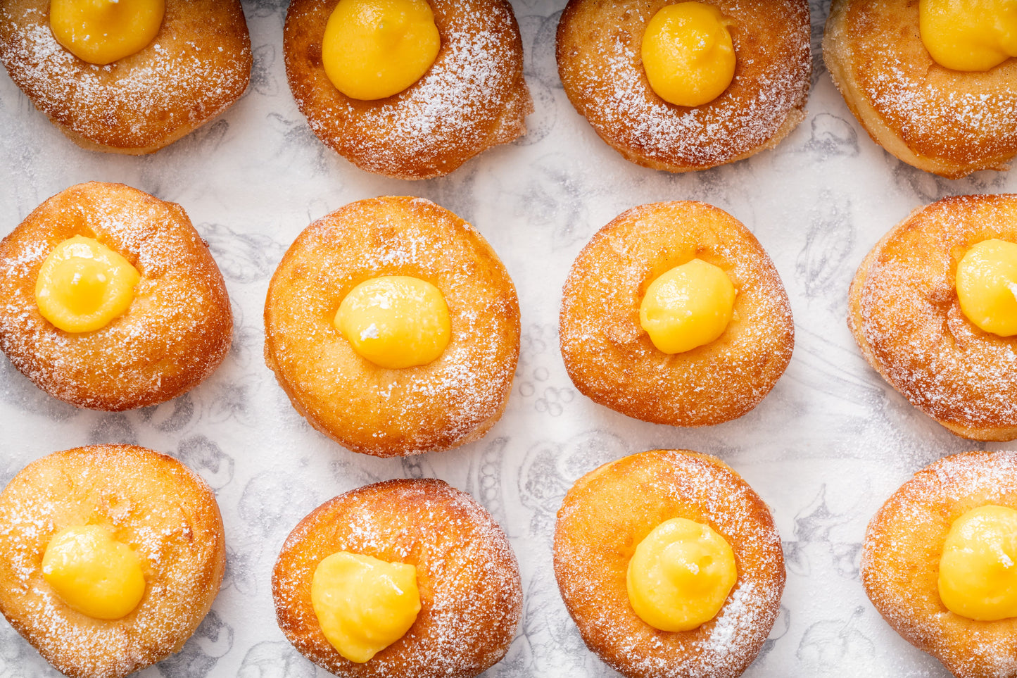 Lemon curd donut