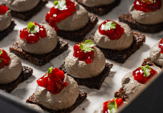 Mushroom paté & beetroot relish on rye