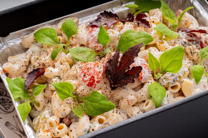 Pasta, cherry tomato, olives & herbed yogurt