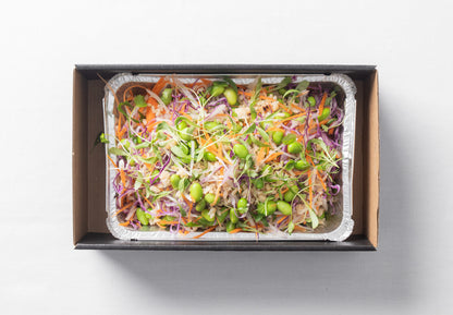 Poke - brown rice, edamame, carrot, pickled cucumber & daikon