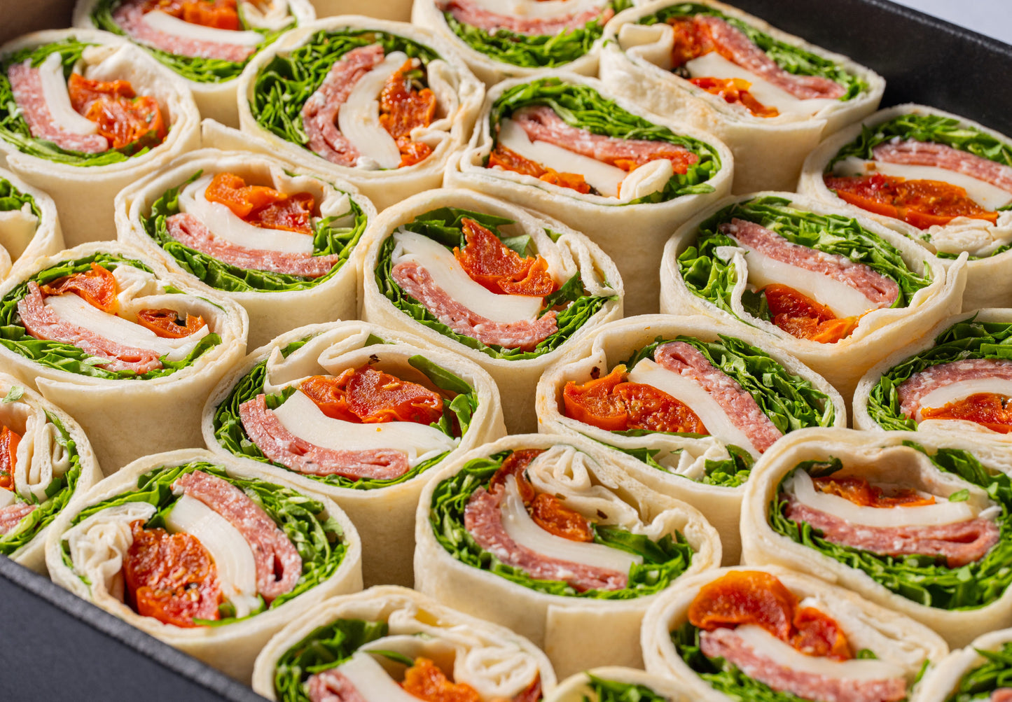 Salami, mozzarella & semi dried tomato wrap