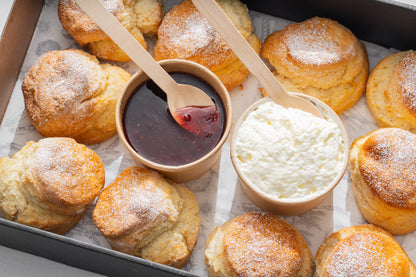 Scone with jam & cream