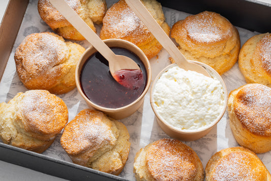 Scone with jam & cream